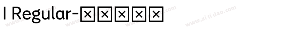 I Regular字体转换